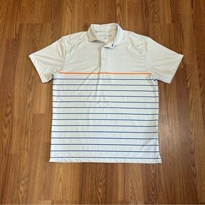 Mizzen + Main Performance Polo Men's XL Short Sleeve Striped Pullover Golf